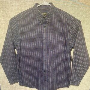 Men's Blue Plaid Shirt